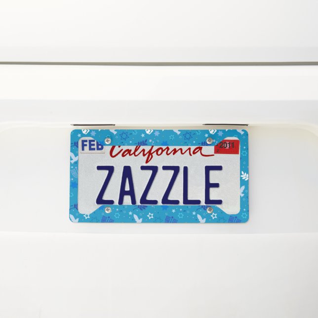 Hanukkah Stars License Plate License Plate Frame (On Car)