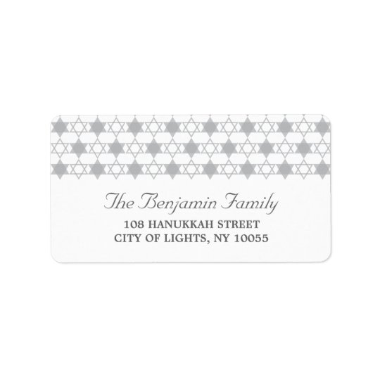 hanukkah stars of david holiday address labels zazzle com