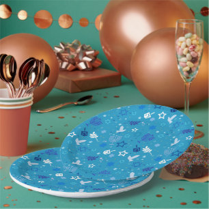Hanukkah Stars Paper Plates