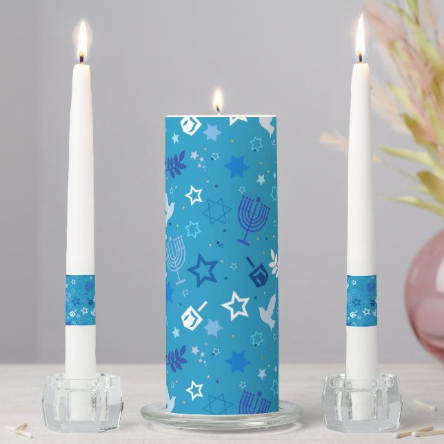 Hanukkah Stars Unity Candle Set (In Situ)