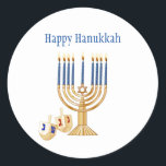 Hanukkah Stickers<br><div class="desc">This small size sticker is shown with a festive Hanukkah holiday print.
Customize this item or buy as is.




Stock Image</div>