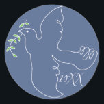 Hanukkah Stickers (1 1/2"/3") "Chanukah Dove"<br><div class="desc">Hanukkah/Holiday stickers, personalize. "Chanukah Dove/Personalize" Choose from 1 1/2" and 3" stickers. Personalize by deleting and replacing text with your own message. Choose your favorite font size, style, and color. Background color can be changed out by choosing a different color from the color palette. Thanks for stopping and shopping by!...</div>