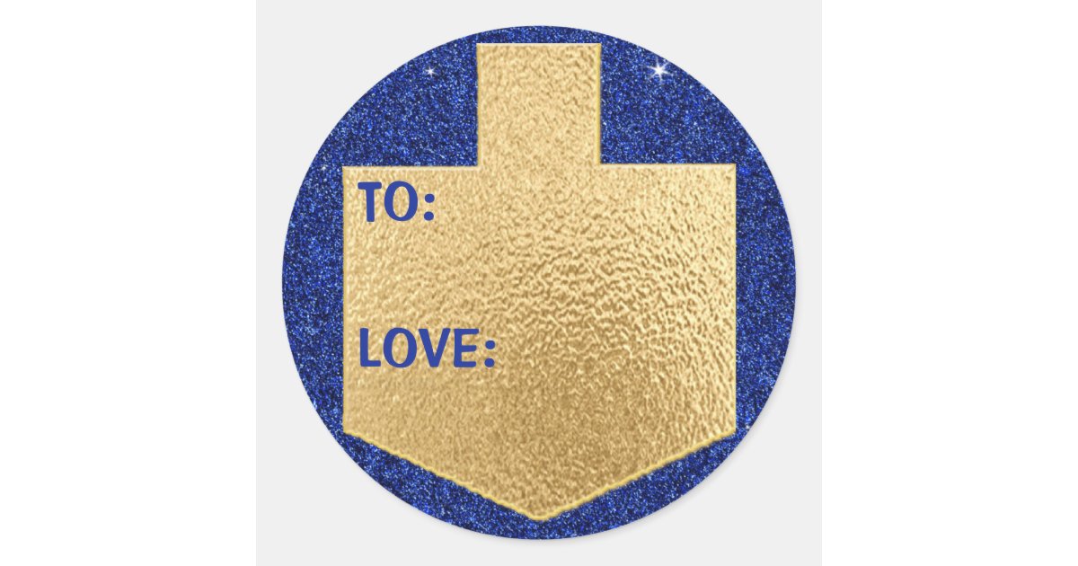 Hanukkah Stickers 1 1 2 3 Personalize Dreidel