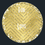 Hanukkah Stickers (1 1/2" or 3") "Chevron Gold"<br><div class="desc">Hanukkah/Holiday stickers, "Chevron Gold." Personalize by changing font size, style, color and wording. So many uses: To and From gift stickers, Thank You stickers on treat bags, Cake Toppers (stick on heavy cardstock, cut out sticker, then tape toothpick on back of cardstock), or how about Gift Tags (stick on heavy...</div>