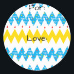 Hanukkah Stickers (1 1/2" or 3") "Chevron Menorah"<br><div class="desc">Hanukkah stickers, "Chevron Menorah." Personalize by changing font size, style, color and wording. So many uses: To and From gift stickers, Thank You stickers on treat bags, Cake Toppers (stick on heavy cardstock, cut out sticker, tape toothpick on back of cardstock), or how about Gift Tags (stick on heavy cardstock,...</div>