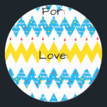 Hanukkah Stickers (1 1/2" or 3") "Chevron Menorah"<br><div class="desc">Hanukkah stickers, "Chevron Menorah." Personalize by changing font size, style, color and wording. So many uses: To and From gift stickers, Thank You stickers on treat bags, Cake Toppers (stick on heavy cardstock, cut out sticker, tape toothpick on back of cardstock), or how about Gift Tags (stick on heavy cardstock,...</div>