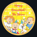Hanukkah Stickers (1 1/2" or 3") Hanukkah Fun!<br><div class="desc">Personalize by changing font size, style, color and wording. So many uses: To and From gift stickers, Thank You stickers on treat bags, Cake Toppers (stick on heavy cardstock, cut out sticker, tape toothpick on back of cardstock), or how about Gift Tags (stick on heavy cardstock, cut out sticker, punch...</div>