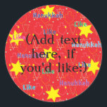 Hanukkah Stickers (1 1/2" or 3") "Like Hanukkah"<br><div class="desc">Personalize by changing font size, style, color and wording. So many uses: To and From gift stickers, Thank You stickers on treat bags, Cake Toppers (stick on heavy cardstock, cut out sticker, tape toothpick on back of cardstock), or how about Gift Tags (stick on heavy cardstock, cut out sticker, punch...</div>