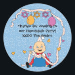 Hanukkah Stickers (1 1/2" or 3") Personalized<br><div class="desc">Personalize by changing font size, style, color and wording. So many uses: To and From gift stickers, Thank You stickers on treat bags, Cake Toppers (stick on heavy cardstock, cut out sticker, tape toothpick on back of cardstock), or how about Gift Tags (stick on heavy cardstock, cut out sticker, punch...</div>