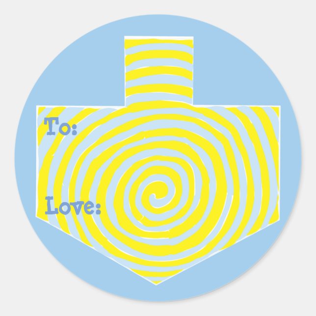 Hanukkah Stickers Round (1 1/2", 3") Personalized (Front)