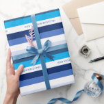 Hanukkah Stripe Personalized Holiday Wrapping Paper<br><div class="desc">Fun and bold,  yet simple and chic,  this paper coordinates with so many ribbons and bows! Add any name or phrase for a truly personal gift.</div>