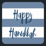 Hanukkah Striped Hand Lettered Sticker<br><div class="desc">Add the finishing touch to your Hanukkah cards with this festive sticker. Matching cards,  labels and stamps.</div>
