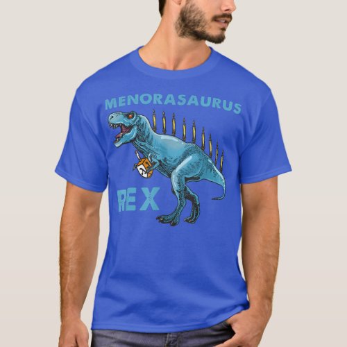 Hanukkah T_Rex Menorasaurus Dinosaur Menorah Funny T_Shirt