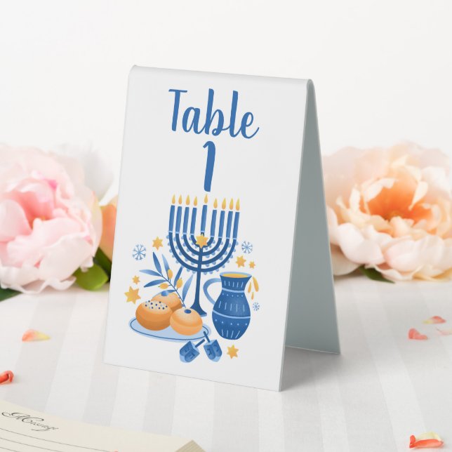 Hanukkah  table tent (In SItu (Wedding))