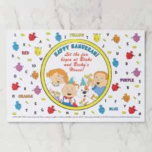 Hanukkah Tearaway Placemat Pad/"Driedel Find Game"