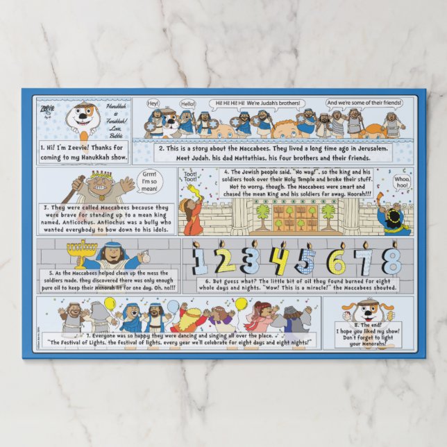 Hanukkah Tearaway Placemat Pad/Hanukkah Story (Front)
