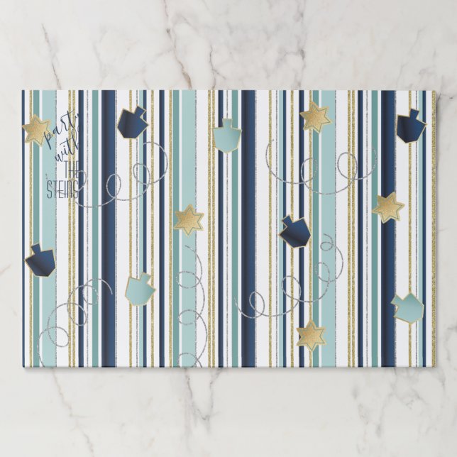 Hanukkah Tearaway Placemat Pad The New Elegant Too (Front)