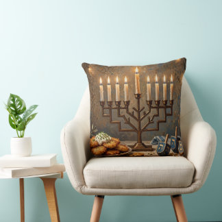Hanukkah throw pillow