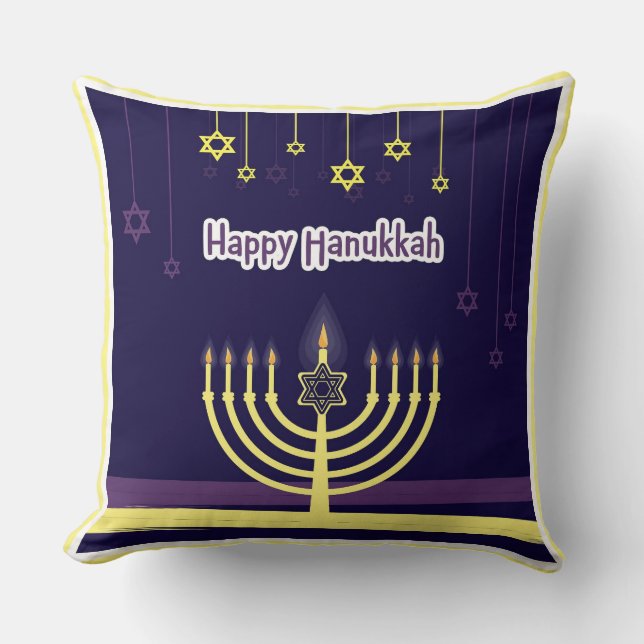 Hanukkah Throw Pillow (Front)