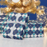 Hanukkah Tile In Blue Wrapping Paper<br><div class="desc">A Beautiful Blue And Gold Tiled Hanukkah Wrapping Paper</div>