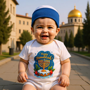 Hanukkah Tiny Tot, Big Simcha Baby Bodysuit