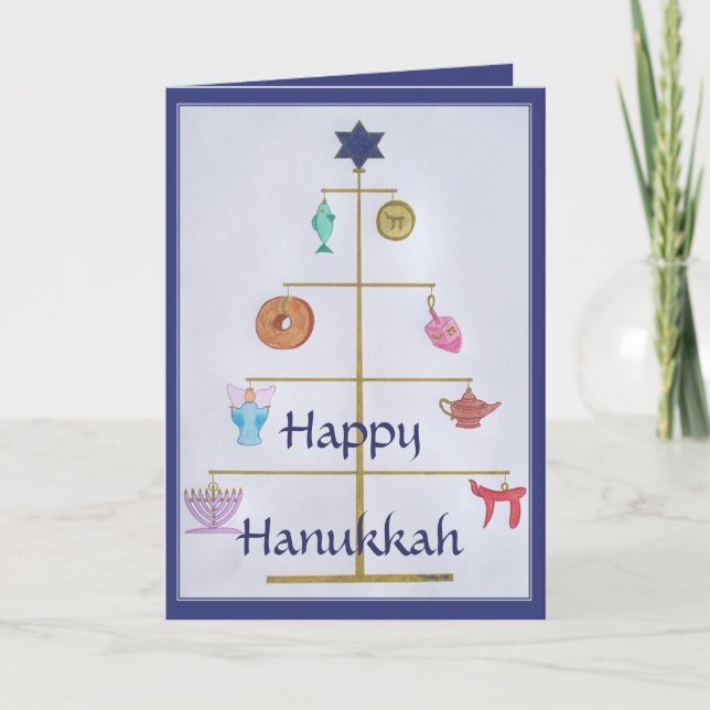 HANUKKAH TREE HOLIDAY CARD (Front)