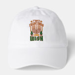 Hanukkah Two Traditions One Wish Christmukkah Hat<br><div class="desc">Hanukkah best wishes with this cool and cute Two Traditions One Wish card featuring the Star of David, Christmas trees and a menorah. Customize the message on the back by clicking on the "Personalize" link above</div>