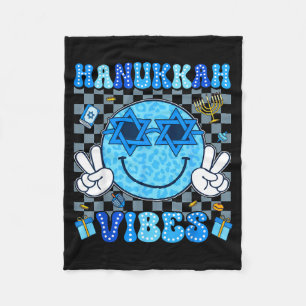Hanukkah Vibes Chanukah Pajama Happy Hanukkah Men  Fleece Blanket