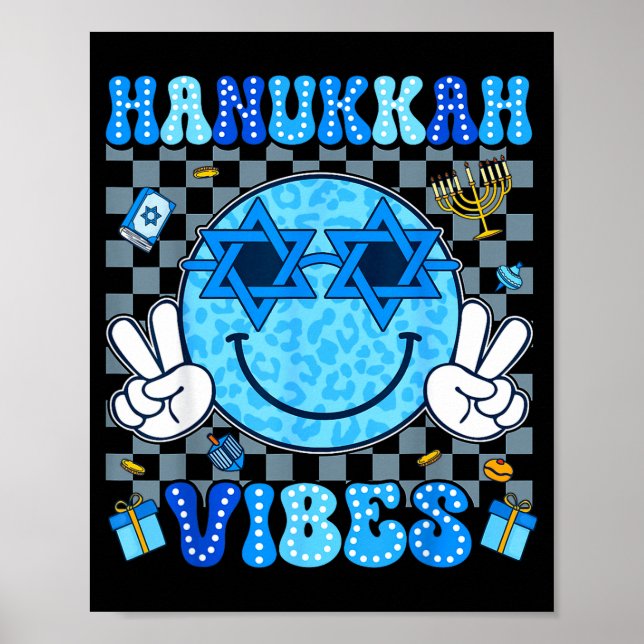 Hanukkah Vibes Chanukah Pajama Happy Hanukkah Men  Poster (Front)