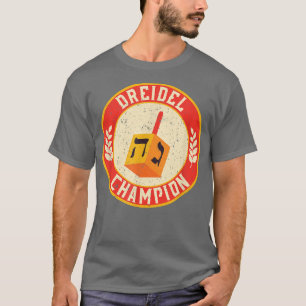 Hanukkah Vintage Dreidel Champion Funny Jewish Hol T-Shirt