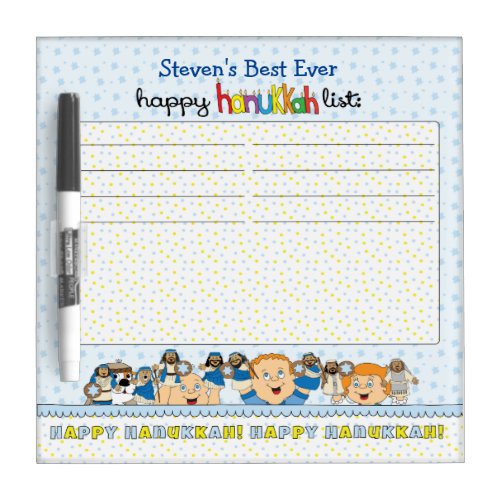 Hanukkah Wish List Puppet Show Dry Erase Board