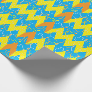 Hanukkah Wrapping Paper "Chevron Menorah"