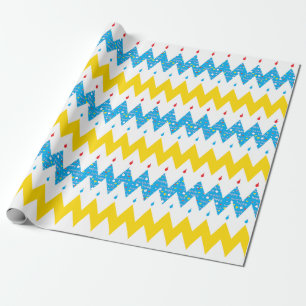 Hanukkah Wrapping Paper "Chevron Menorah 2"