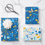 Hanukkah  wrapping paper sheets<br><div class="desc">A Beautiful Hanukkah Wrapping Paper Sheet Patterned In All Things Hanukkah</div>