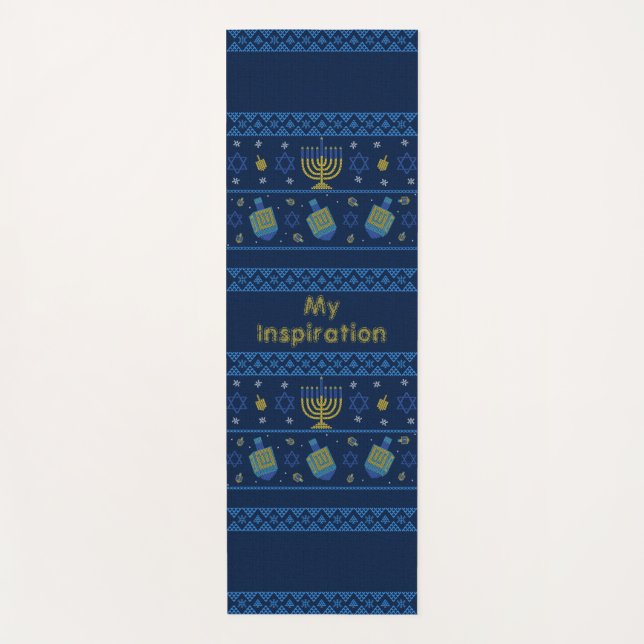 hanukkah yoga mat (Front)