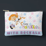 Hanukkah Zeevie and Friend Dreidel Game Accessory Pouch<br><div class="desc">Hanukkah with Zeevie and Friend, Dreidel Game Pouch. All design elements can be edited. Change editable text using your favorite font style, color, and size. Fill your pouch with dreidels, and playing treats. Game on!!! Happy Hanukkah! Bag Type: Print Cut Sew Small Accessory Pouch Our pouches come in two sizes...</div>