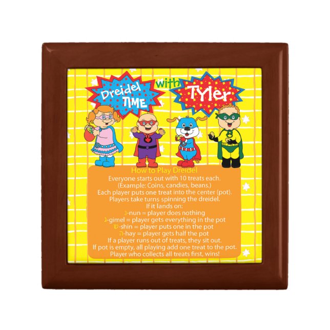 Hanukkah Zeevie and Friends Dreidel Box (Front)
