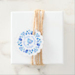 Hanukkiah Happy Hanukkah Jewish Holiday Menorah Favor Tags<br><div class="desc">Hanukkiah Symbol. Happy Hanukkah Party Jewish Holiday Blue Menorah. Jewish Holiday Chanukkah Decoration with traditional Chanuka decorative symbol - Navy Blue color hanukkiah menorah, candlestick with candles, star of David and neon blue glowing lights illustration. Hanukkah Festival of lights Event Decoration. Jerusalem, Israel. Crafts & Party Supplies > Party Supplies...</div>