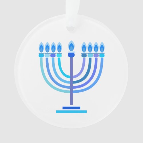 Hanukkiah Happy Hanukkah Jewish Holiday Menorah Ornament