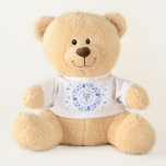 Hanukkiah Happy Hanukkah Jewish Holiday Menorah Teddy Bear<br><div class="desc">Monogram and Hanukkiah Symbol. Happy Hanukkah Party Jewish Holiday Blue Menorah. Jewish Holiday Chanukkah Decoration with traditional Chanuka decorative symbol - Navy Blue color hanukkiah menorah, candlestick with candles, star of David and neon blue glowing lights illustration. Hanukkah Festival of lights Event Decoration. Jerusalem, Israel. Baby & Kids > Toys...</div>