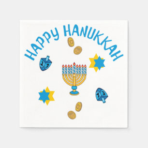 Hanukkuh Symbols Paper Napkins