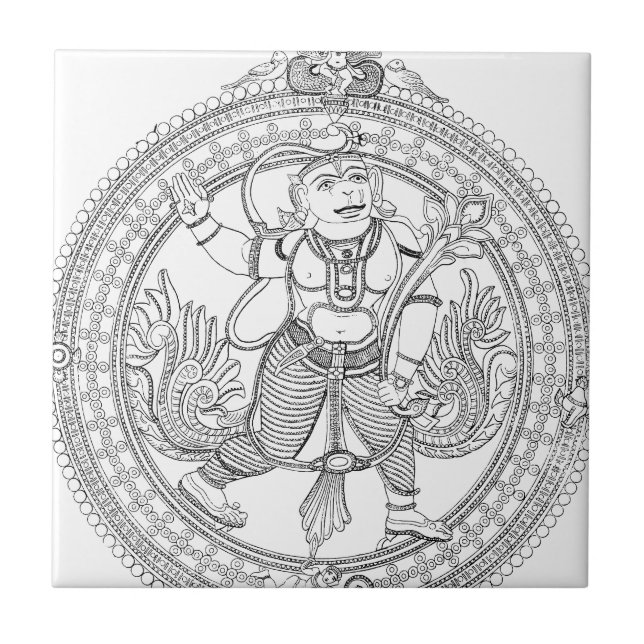 Hanuman Ceramic Tile (Front)