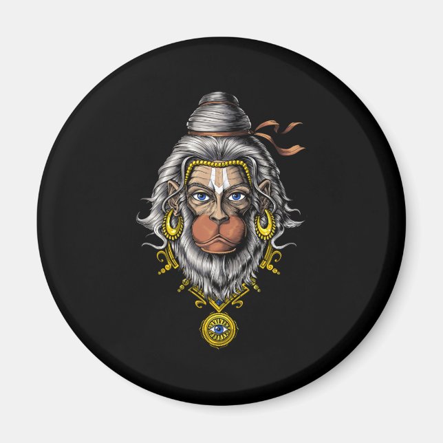 Hanuman Hinduism God Magnet (Front)