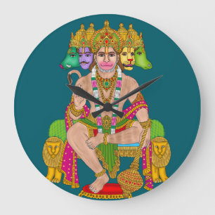 Hanuman Ji Clock Hindu Lord Hanuman Spiritual Wa