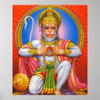 Hanuman  Poster by aquachild at Zazzle