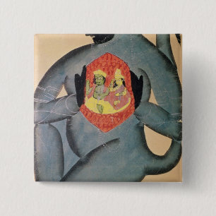 Hanuman revealing Rama and Sita Button