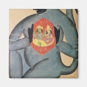 Hanuman revealing Rama and Sita Magnet