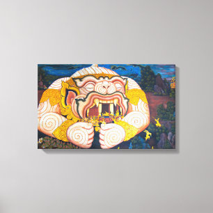 Hanuman Wrapped Canvas Print