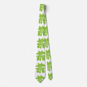 Hanzi / Kanji Language Character Chinese Tea Neck Tie