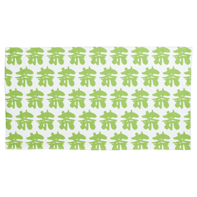 Hanzi / Kanji Language Character Chinese Tea Pillow Case (Front-Left)